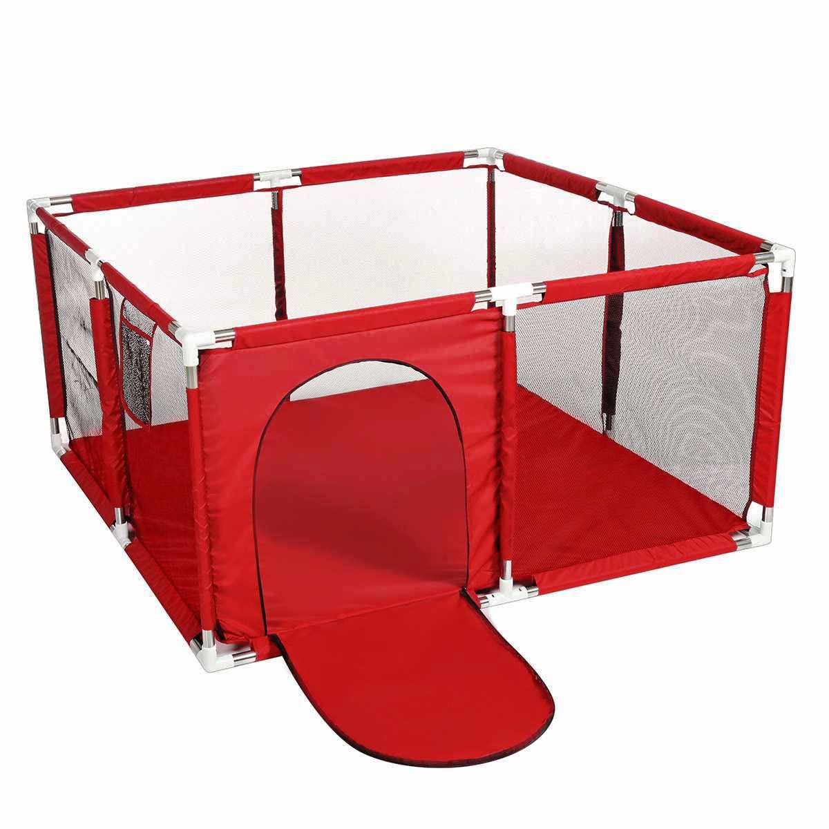 Large Baby Playpen 72x48in with Breathable Mesh and Barrier - Babies Mall