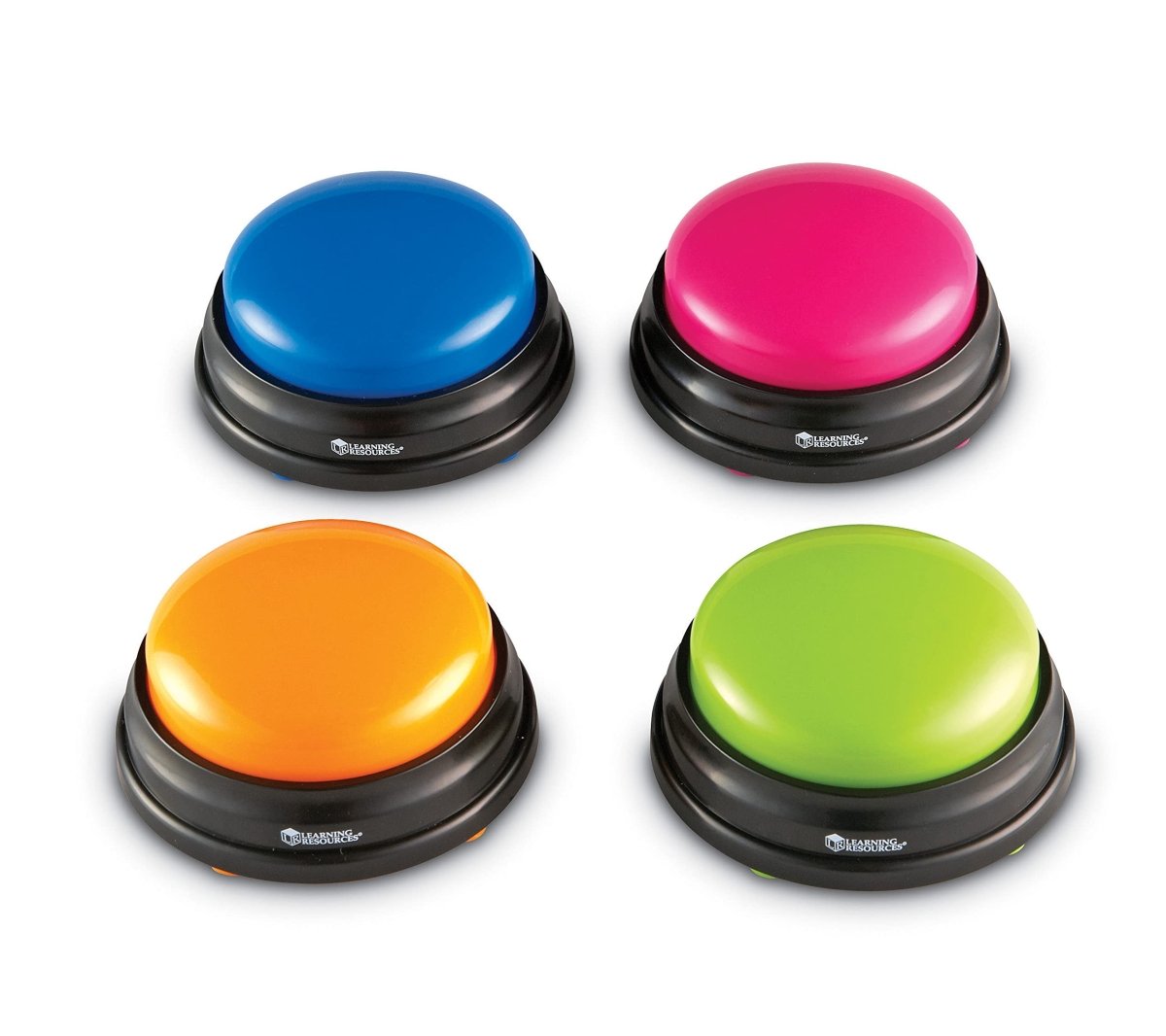Learning Game Show Buzzers Set of 4 Colorful Pre - Recorded Sounds - Babies Mall
