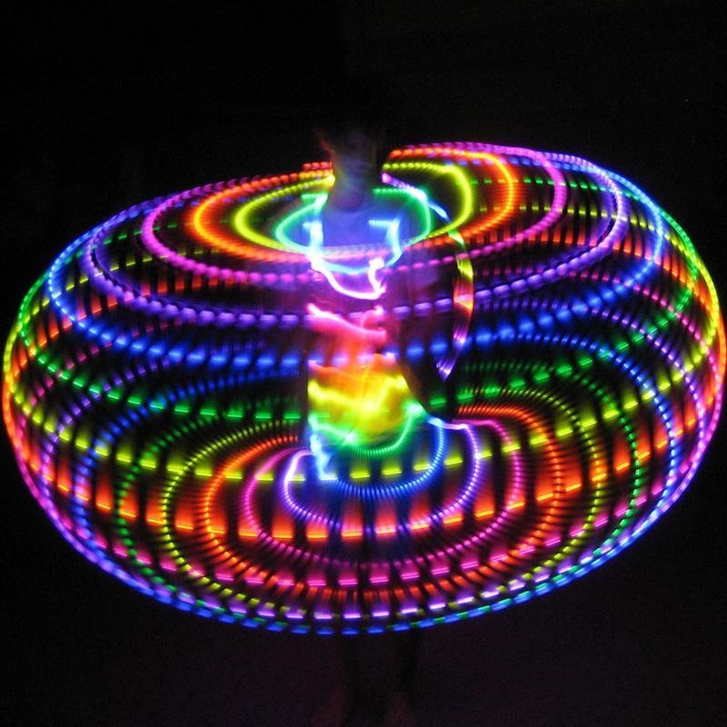 LED Hula Hoop with Adjustable Size and Multicolor Glow from 23" to 35" - Babies Mall