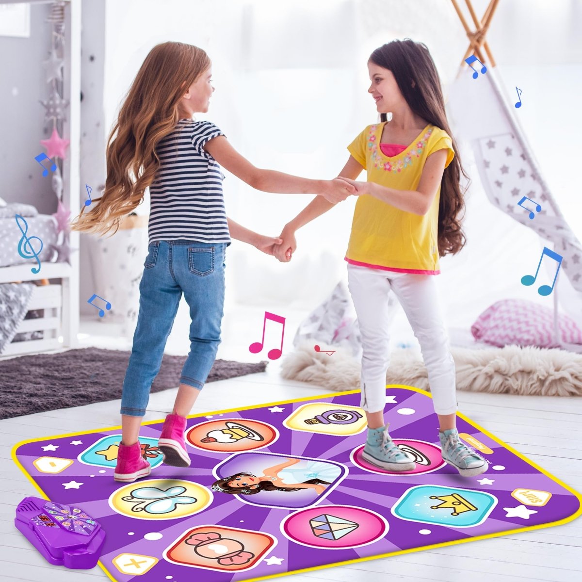 Light - Up Dance Mat for Kids Musical Step Game with 9 Patterns 5 Modes - Babies Mall