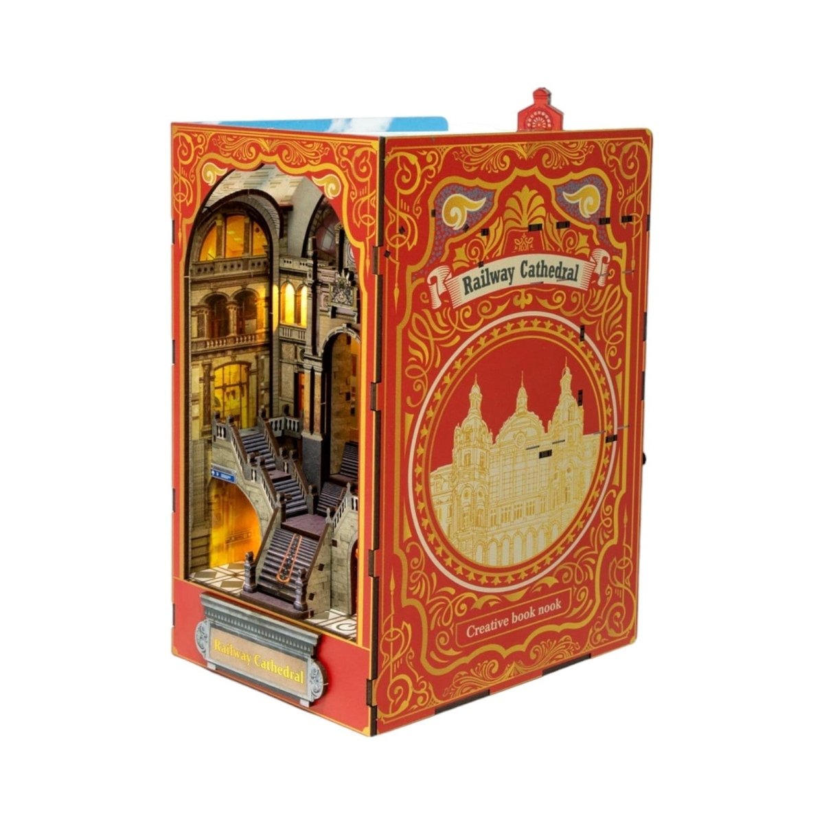 Magic Market Book Nook Kit with LED Lights and DIY Miniatures - Babies Mall
