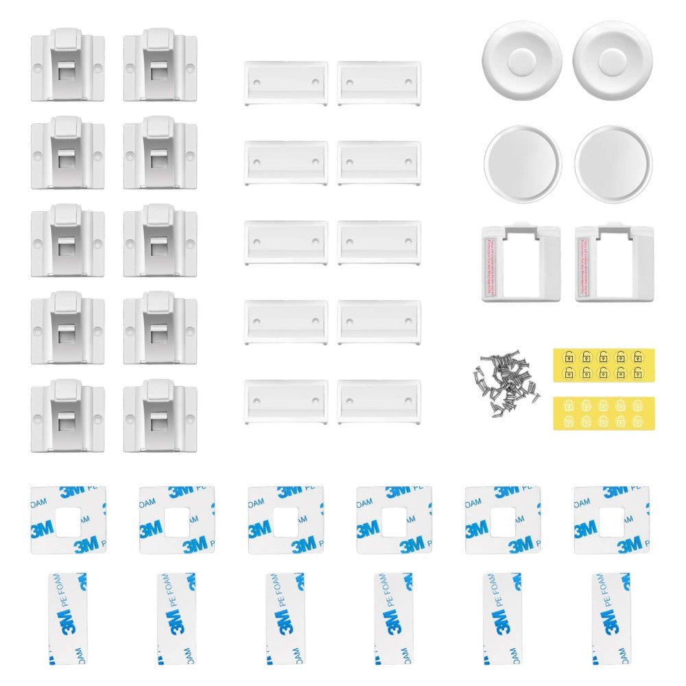 Magnetic Child Locks for Cabinets 10 or 20 Locks with Multiple Keys - Babies Mall