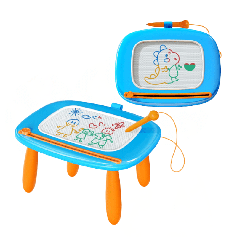 Magnetic Drawing Board Table with Adjustable Legs and Eraser Knob - Babies Mall