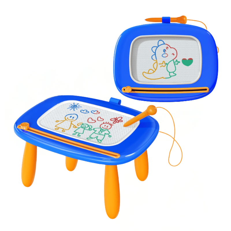 Magnetic Drawing Board Table with Adjustable Legs and Eraser Knob - Babies Mall