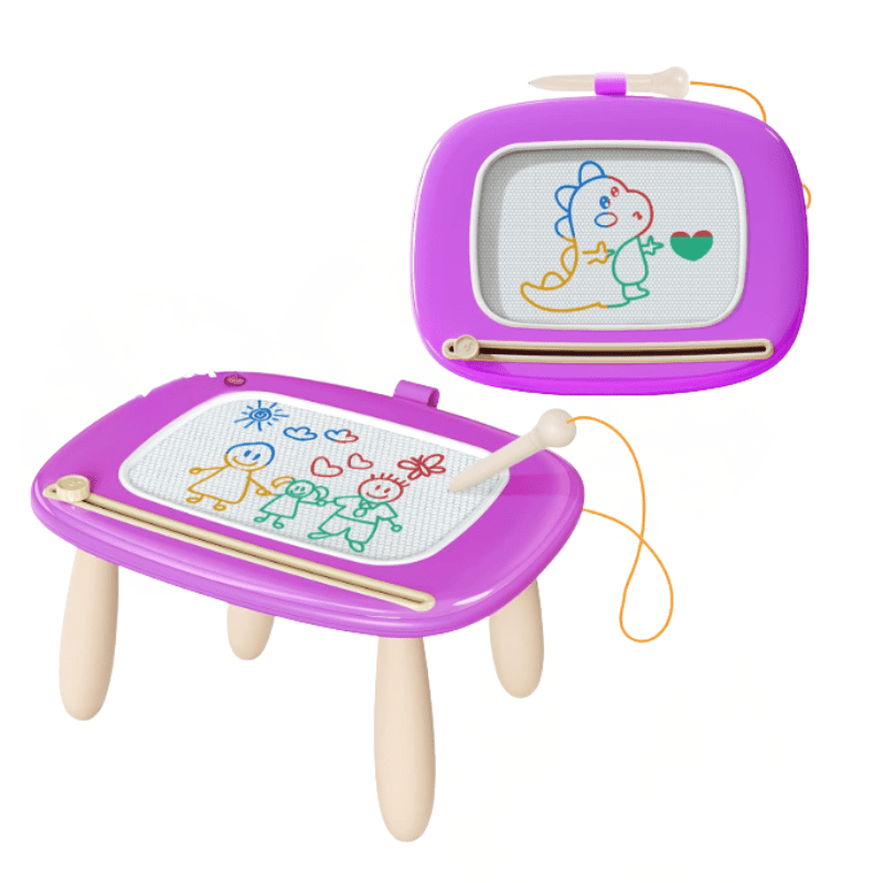 Magnetic Drawing Board Table with Adjustable Legs and Eraser Knob - Babies Mall