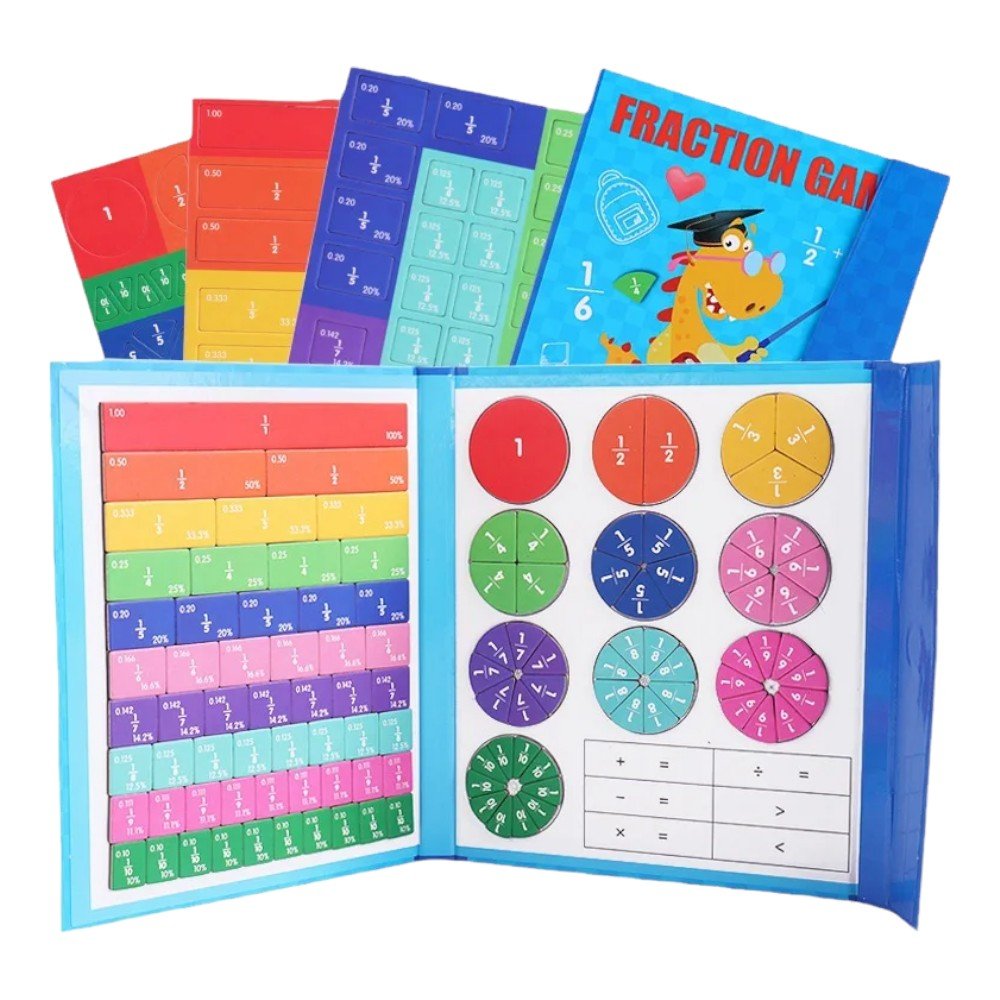 Magnetic Fraction Puzzle for Kids Interactive Math Learning Kit - Babies Mall