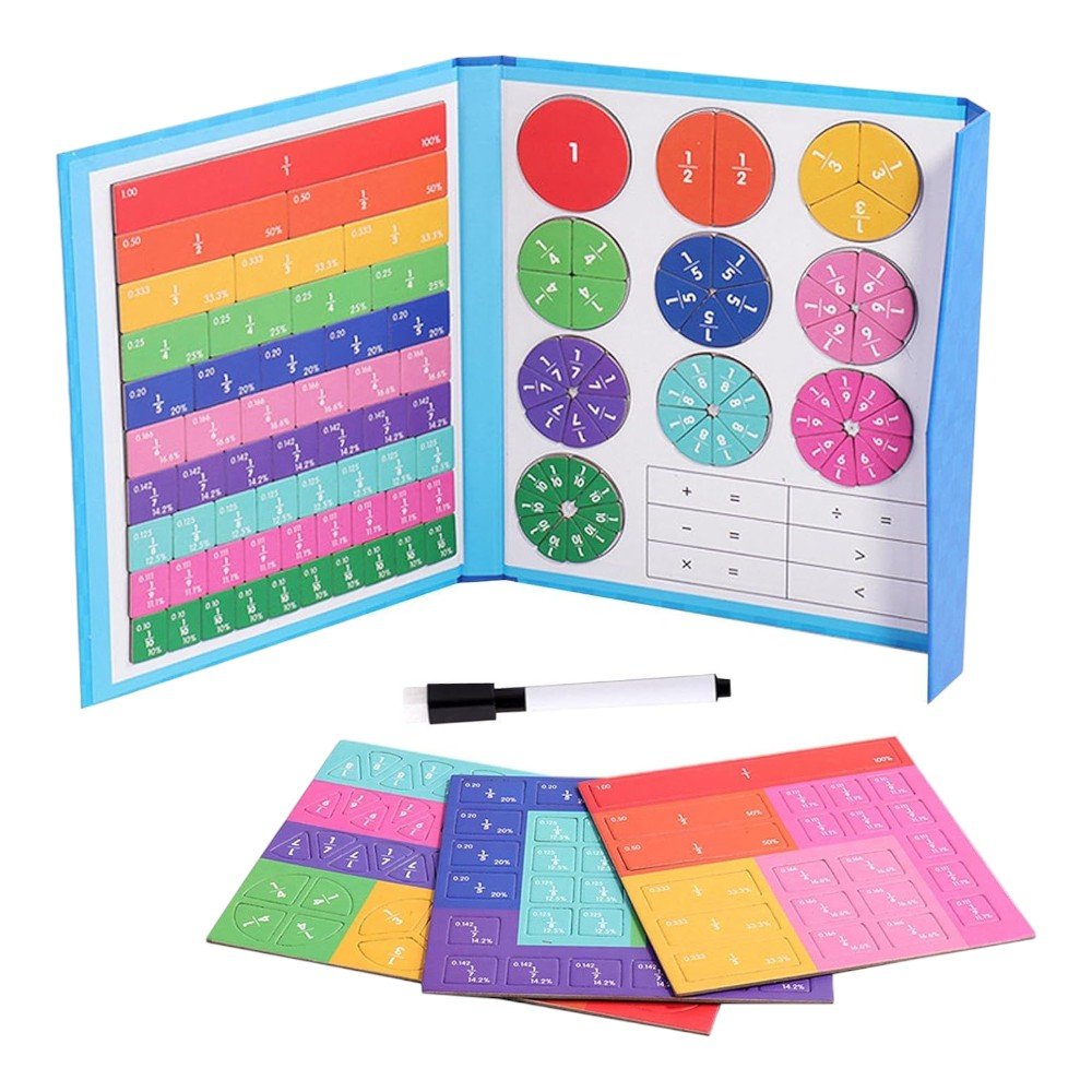 Magnetic Fraction Puzzle for Kids Interactive Math Learning Kit - Babies Mall
