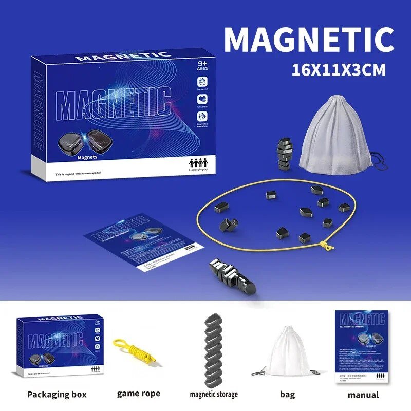 Magnetic Set With Rope Box And Puzzle Challenge Game for Kids - Babies Mall