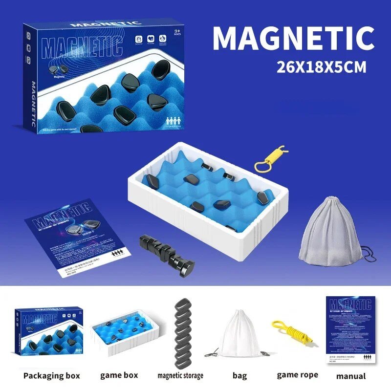 Magnetic Set With Rope Box And Puzzle Challenge Game for Kids - Babies Mall
