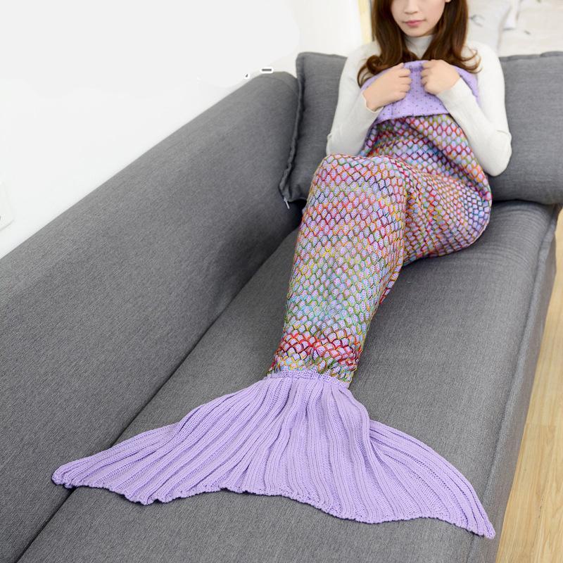 Mermaid Tail Blanket for Kids with Wiggle Room and Full Foot Coverage - Babies Mall