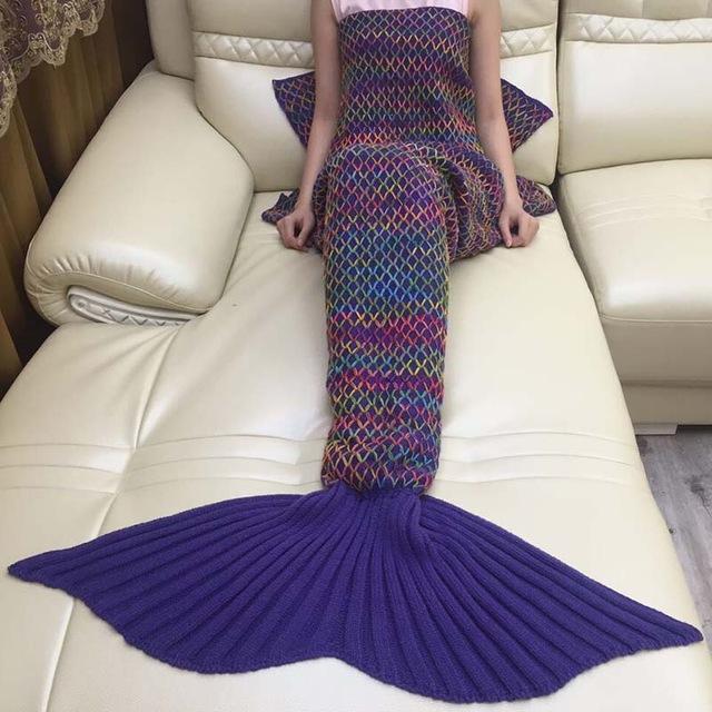 Mermaid Tail Blanket for Kids with Wiggle Room and Full Foot Coverage - Babies Mall