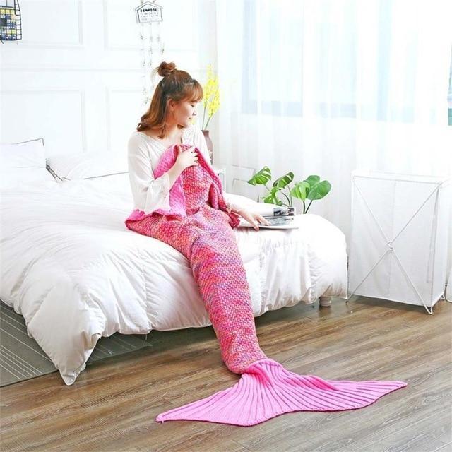 Mermaid Tail Blanket for Kids with Wiggle Room and Full Foot Coverage - Babies Mall