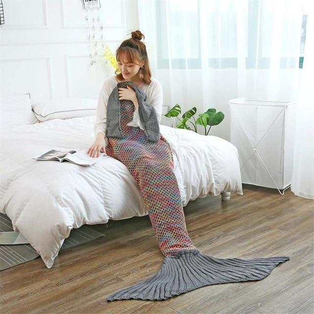 Mermaid Tail Blanket for Kids with Wiggle Room and Full Foot Coverage - Babies Mall
