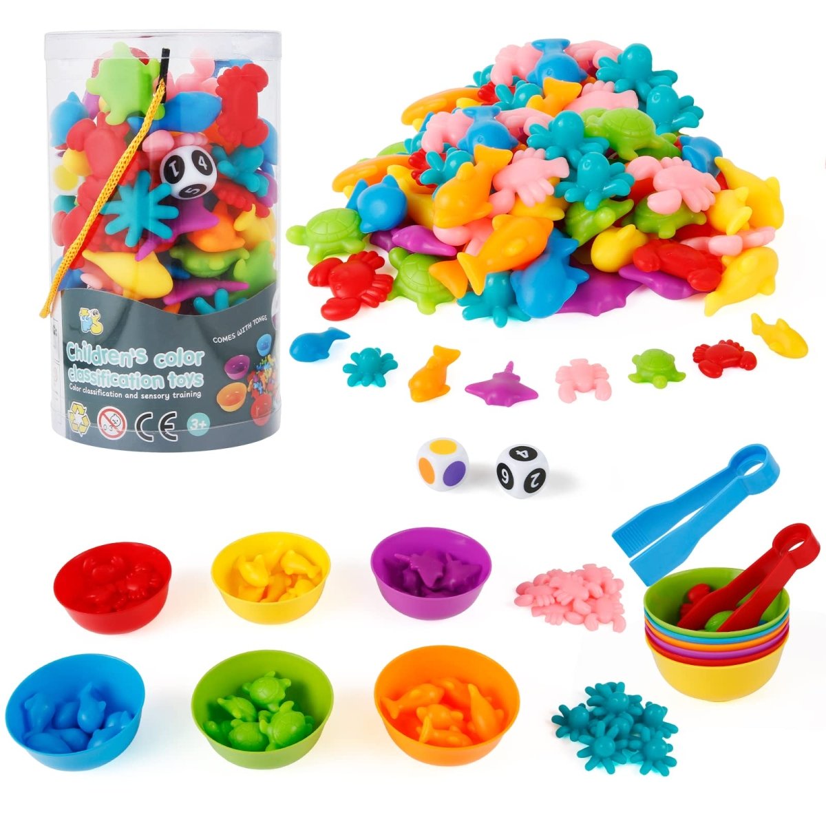 Montessori Counting & Sorting Game Set for Kids 3 - 5 - Babies Mall
