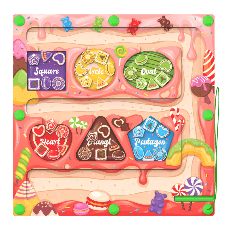Montessori Magnetic Color & Number Maze Board, Ages 3–6 - Babies Mall