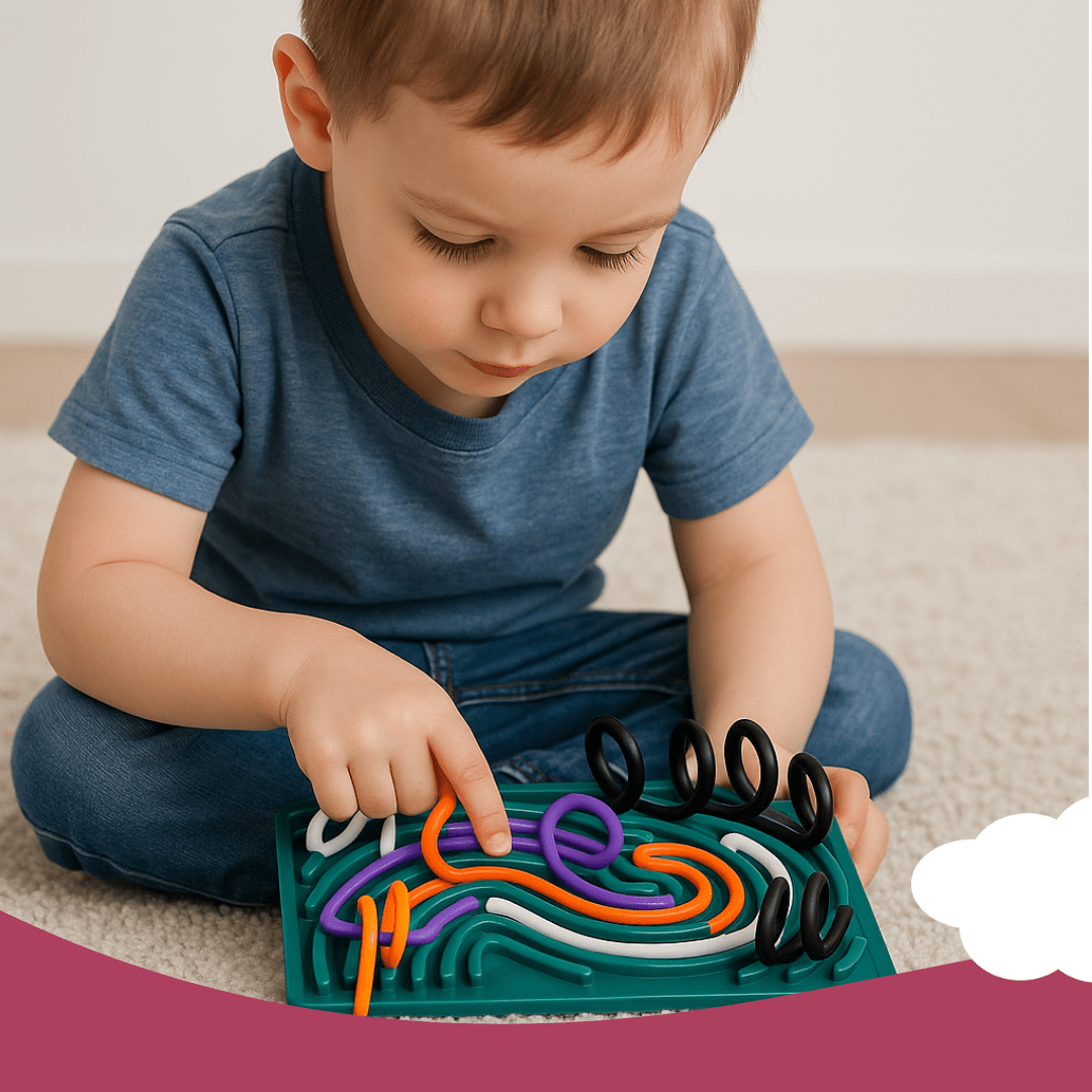 Montessori Silicone Sensory Board with Adhesive Colorful Strips - Babies Mall
