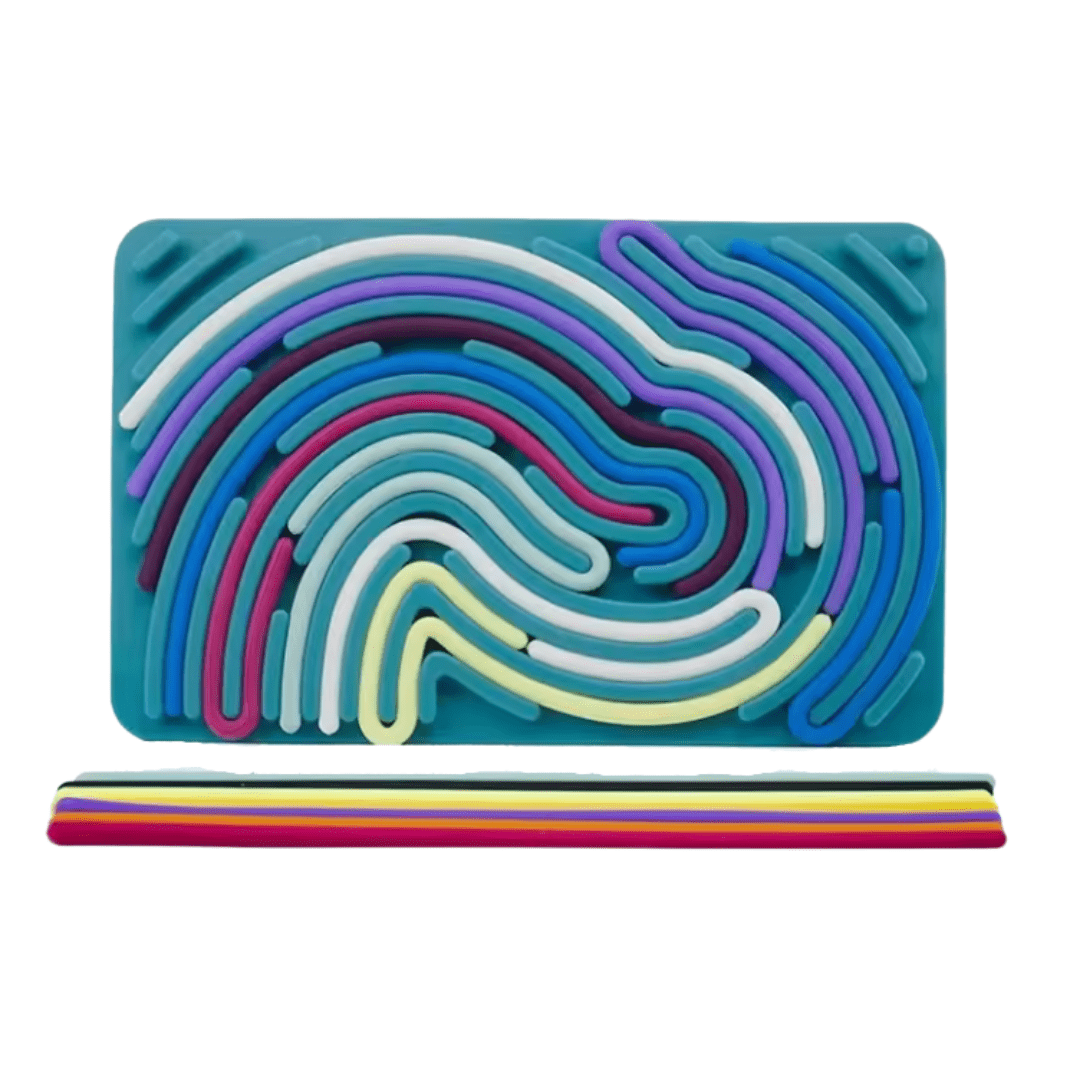 Montessori Silicone Sensory Board with Adhesive Colorful Strips - Babies Mall