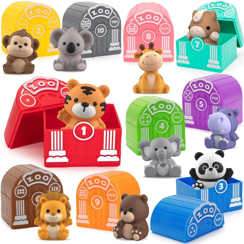 Montessori Toddler Matching Toy Set, 20 - Piece, Numbered, 4 Themes - Babies Mall
