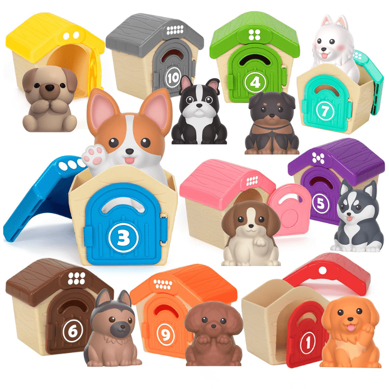 Montessori Toddler Matching Toy Set, 20 - Piece, Numbered, 4 Themes - Babies Mall