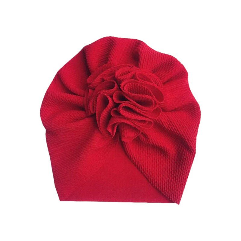 Newborn Baby Headwrap with Soft Stretchy Fabric and Flower Accent - Babies Mall