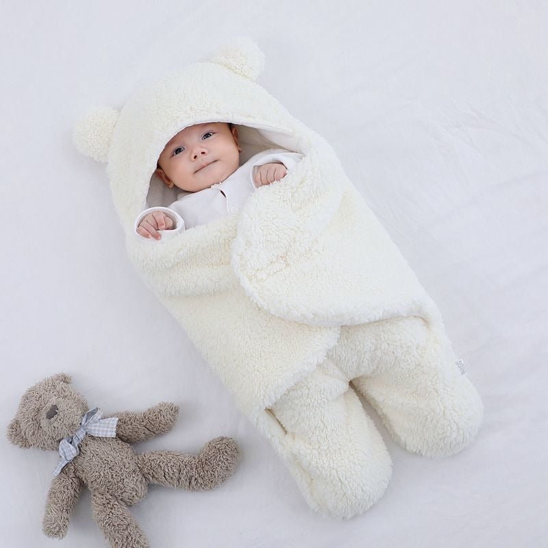Plush Wrap Colored Blanket with Cotton Lining for Babies Ages 0–2 - Babies Mall