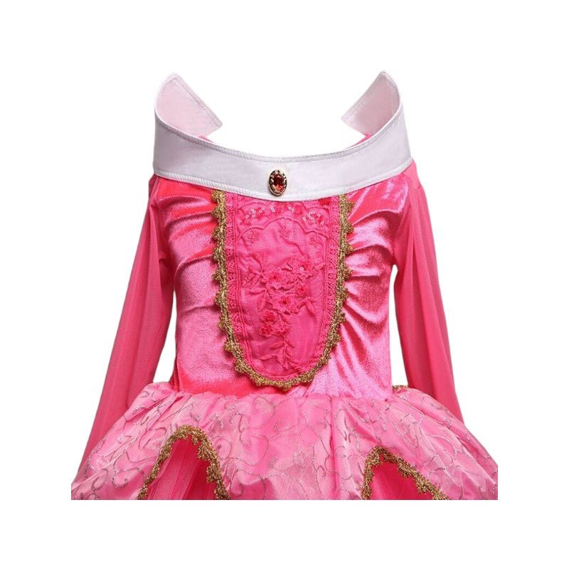 Princess Aurora Pink Dress for Girls, Cosplay Costume 3–10 Years - Babies Mall