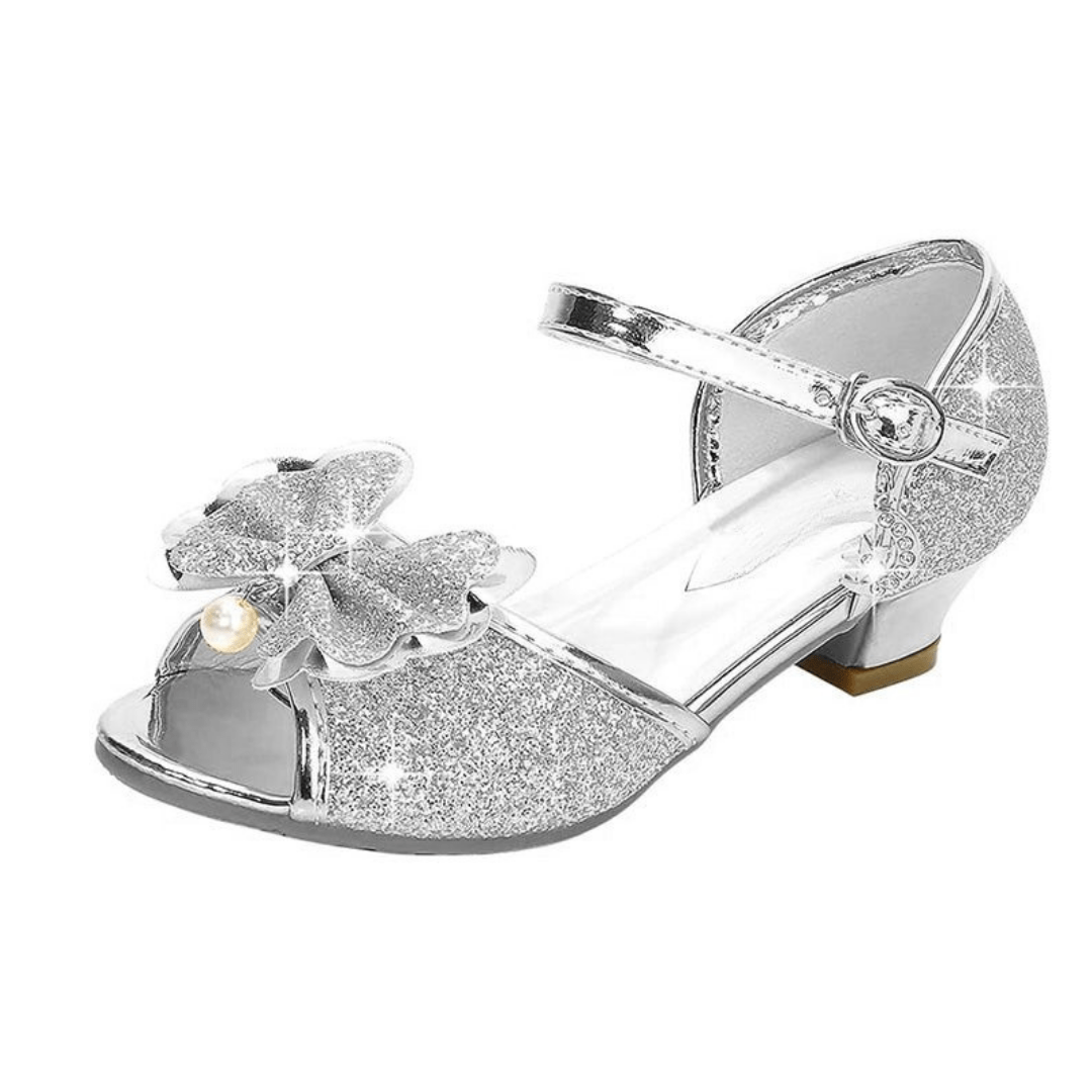 Princess Heeled Sandals for Girls - Glitter & Buckle Design - Babies Mall