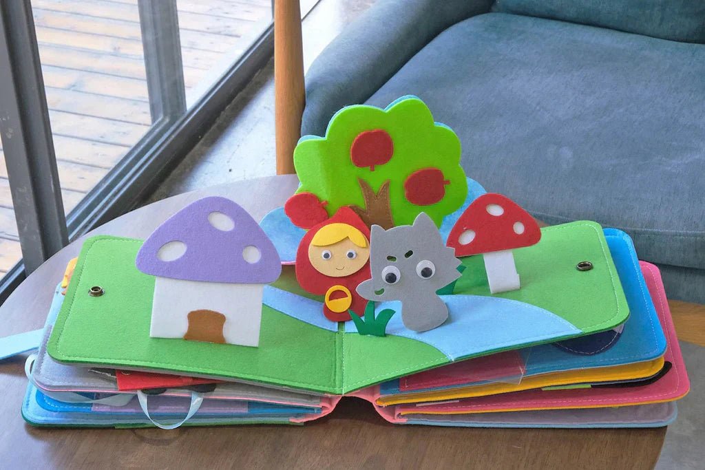 Quiet Book for Toddlers – 3D Felt Sensory Pages with Velcro Activities - Babies Mall