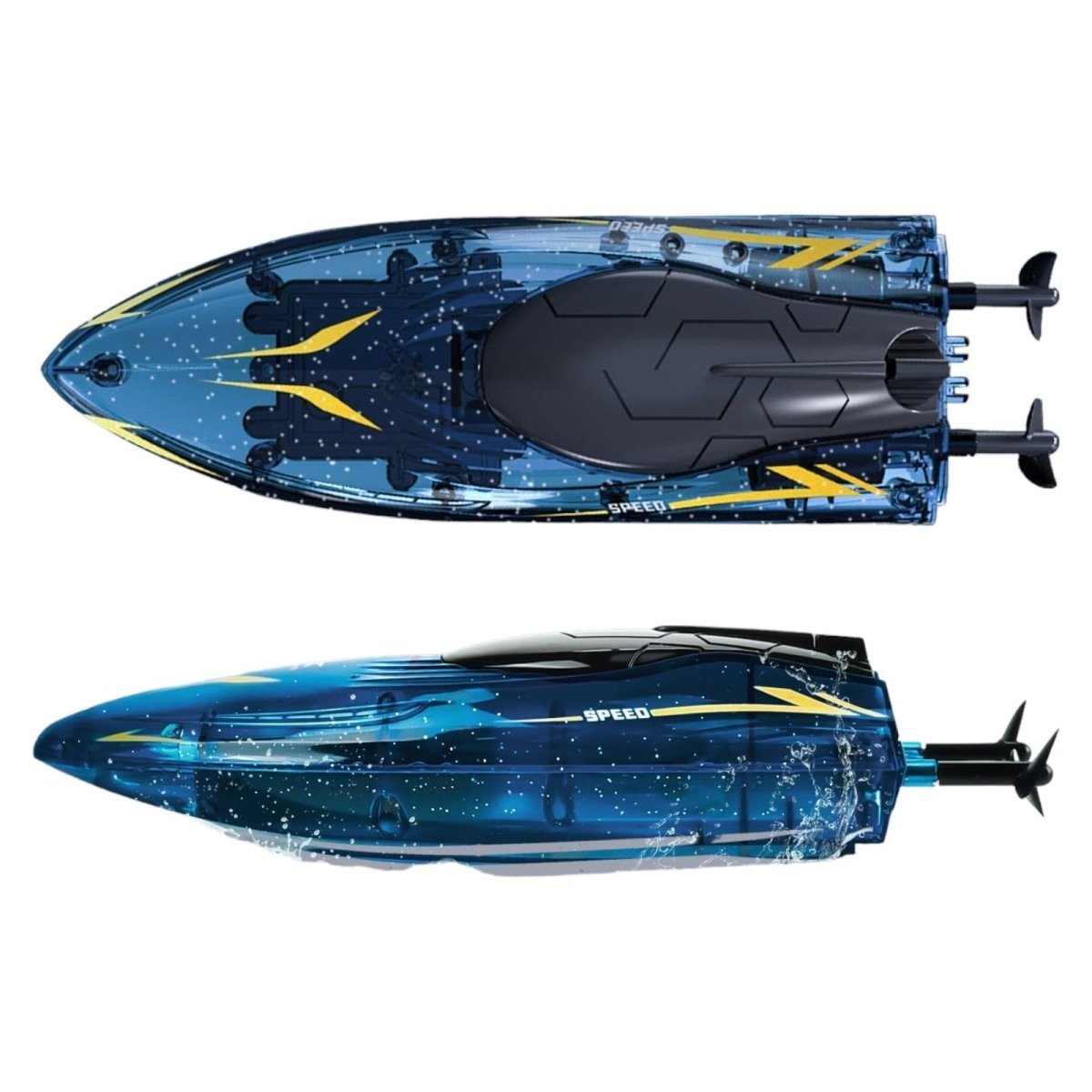 RC Speed Boat 2.4GHz – Dual Batteries, LED Lights, Fast Racing Toy - Babies Mall