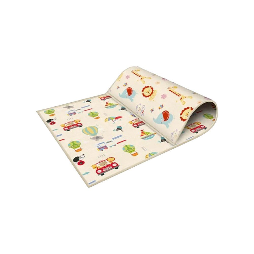 Reversible Baby Foam Play Mat with Letters, Animals, and Vehicles - Babies Mall