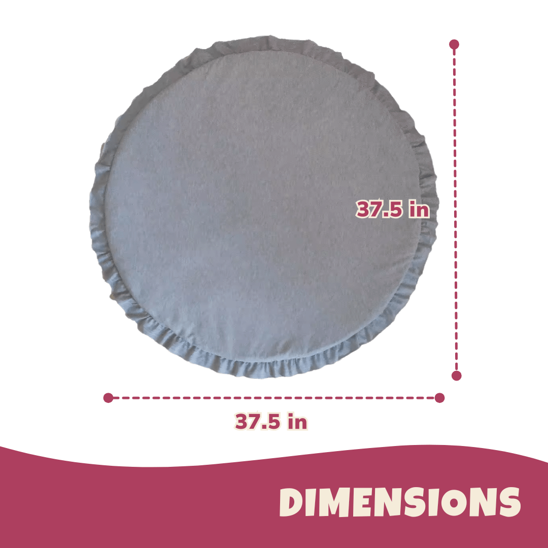 Round Cotton Play Tent Mat, Soft Nordic - Style Cushion for Kids’ Rooms - Babies Mall
