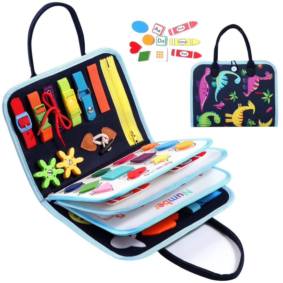 Sensory Learning Board Motor Skills Activity Multiple Games - Babies Mall