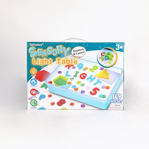 Sensory Light Table Set 148 Pieces for Learning, Letters & Numbers - Babies Mall