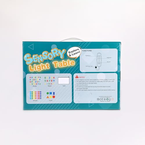 Sensory Light Table Set 148 Pieces for Learning, Letters & Numbers - Babies Mall