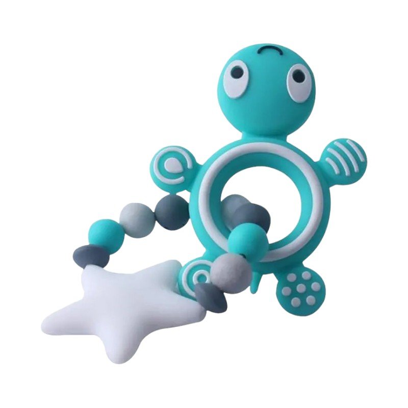 Silicone Turtle Teething Toy – BPA - Free, Textured & Easy to Hold - Babies Mall