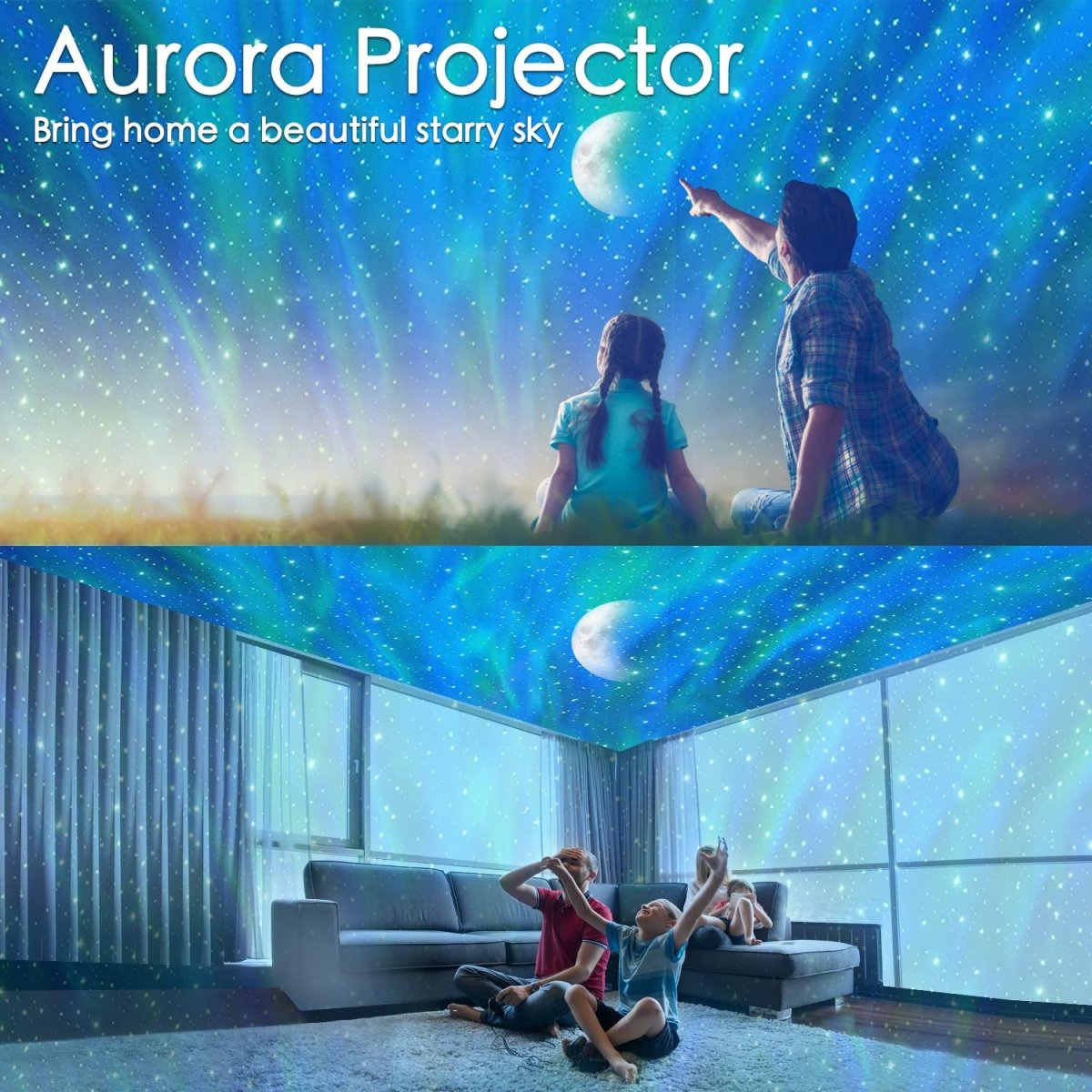 Starry Sky Projector with 14 Light Modes & White Noise for Bedroom - Babies Mall