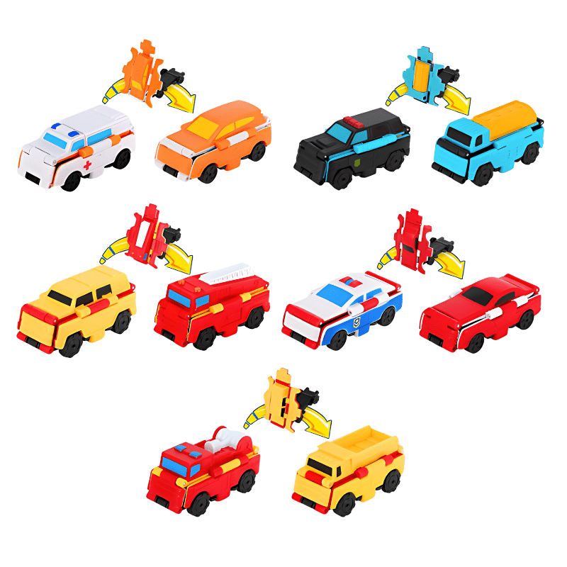 Transforming Flip Cars for Kids Dual - Sided Vehicle Toy for Ages 2 - 5 - Babies Mall
