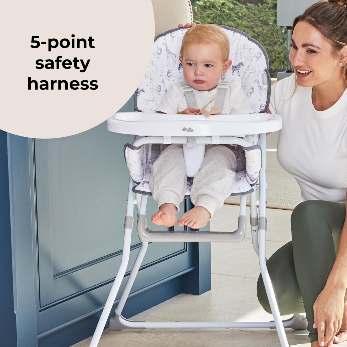 Ultra - Light Foldable Highchair Tray Cup Holder, for Toddlers 6M - 3Y - Babies Mall