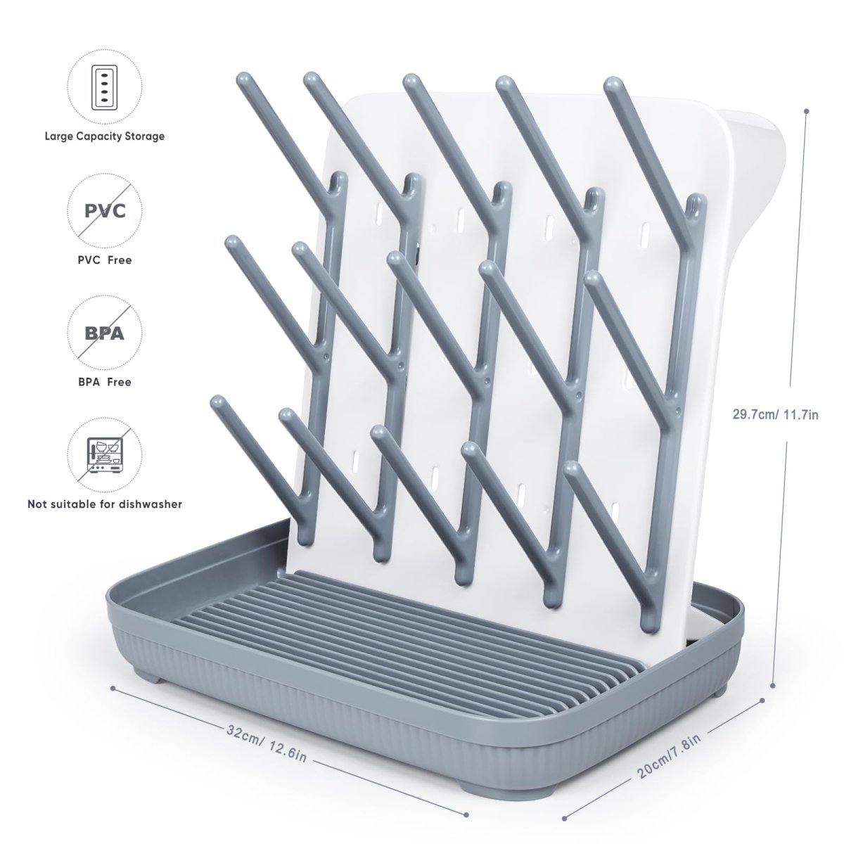 Vertical Baby Bottle Drying Rack Stand for Bottles & Pump Parts - Babies Mall