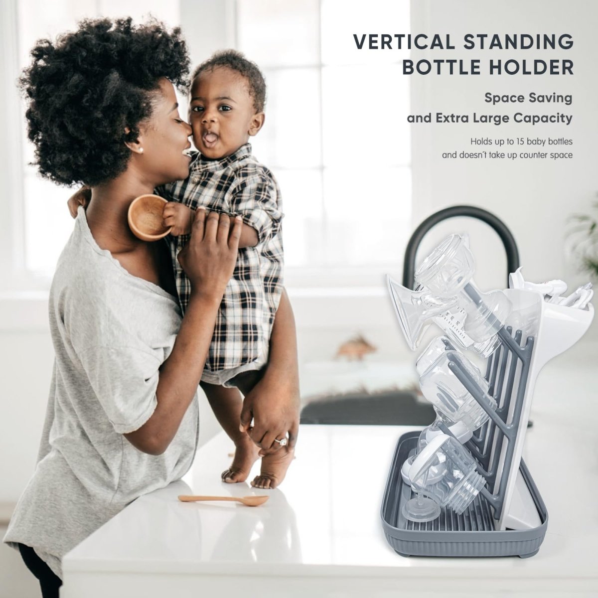 Vertical Baby Bottle Drying Rack Stand for Bottles & Pump Parts - Babies Mall