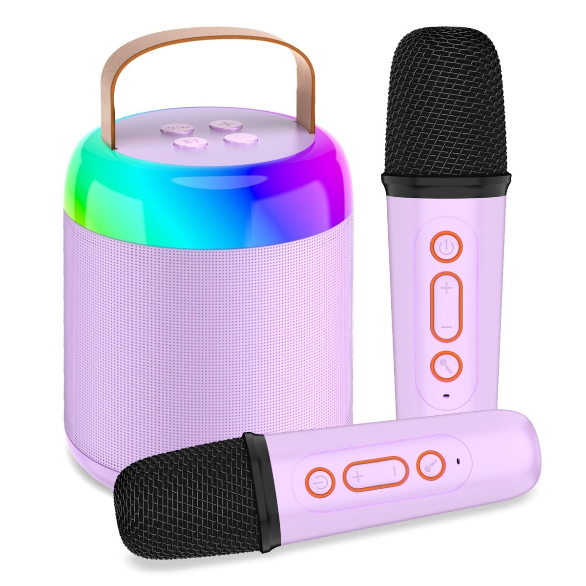 Wireless Kids Karaoke Machine with Dual Mics, LED Lights, and Speaker - Babies Mall