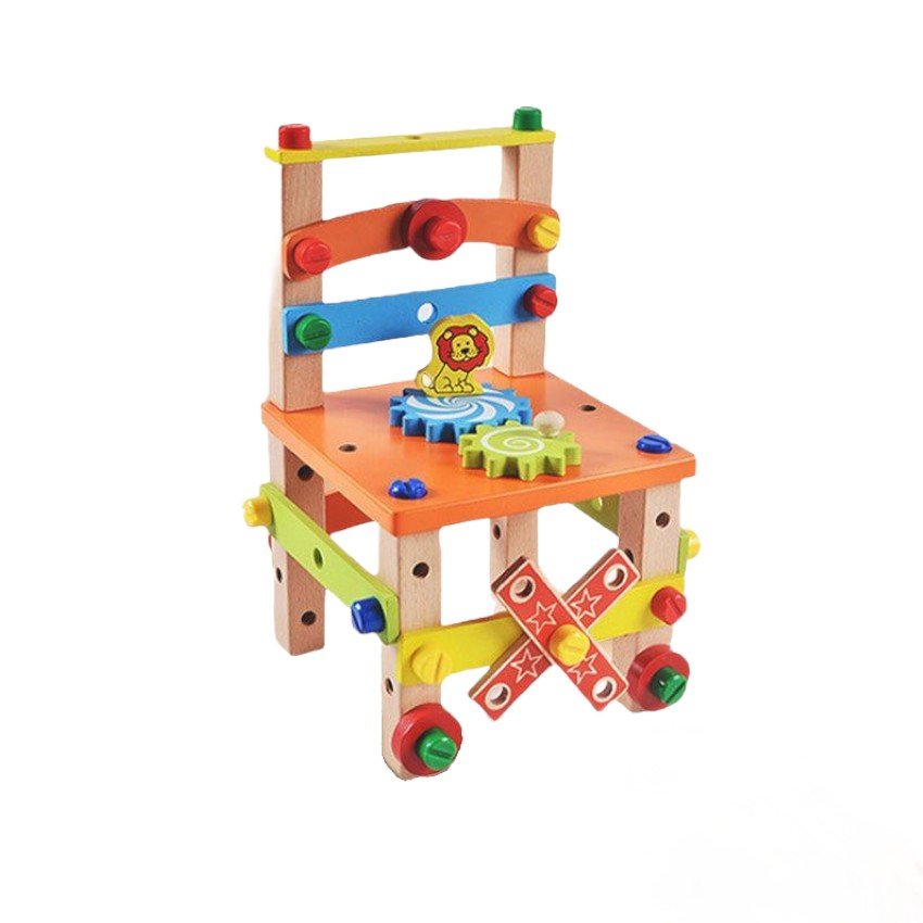 Wooden Assembly Chair – Hands - On Construction & Development Toy - Babies Mall