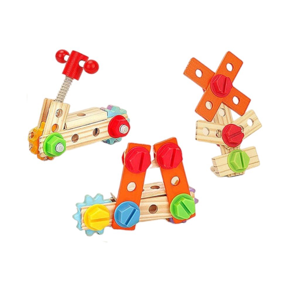 Wooden Kids’ Toolbox Set – Usable Tools for Hands - On Learning - Babies Mall