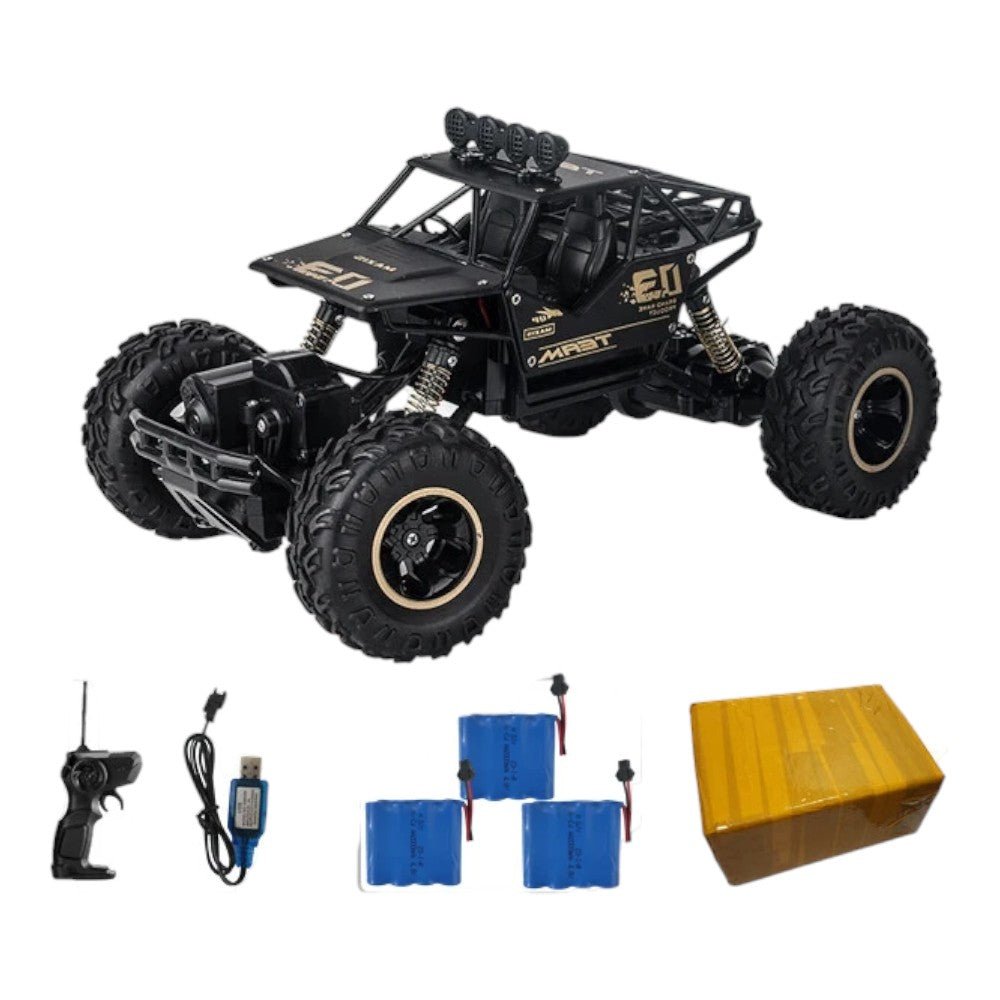 1:16 RC Truck – 2WD, Rechargeable, Mud Splatter Design, LED Lights - Babies Mall