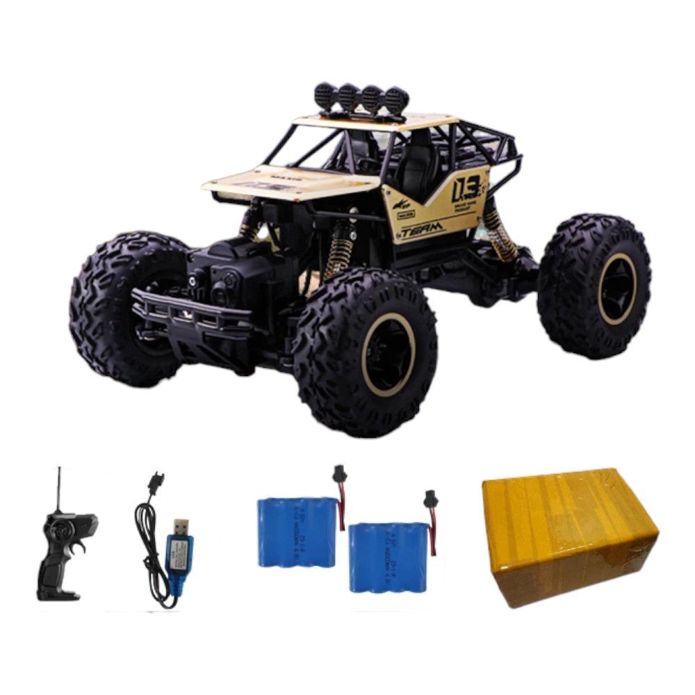 1:16 RC Truck – 2WD, Rechargeable, Mud Splatter Design, LED Lights - Babies Mall