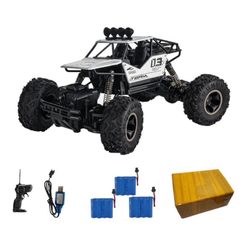 1:16 RC Truck – 2WD, Rechargeable, Mud Splatter Design, LED Lights - Babies Mall
