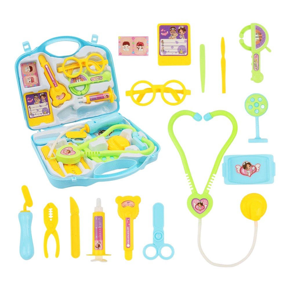 15 PCS Doctor Playset for Kids with Stethoscope Ages 3 - 8 - Babies Mall