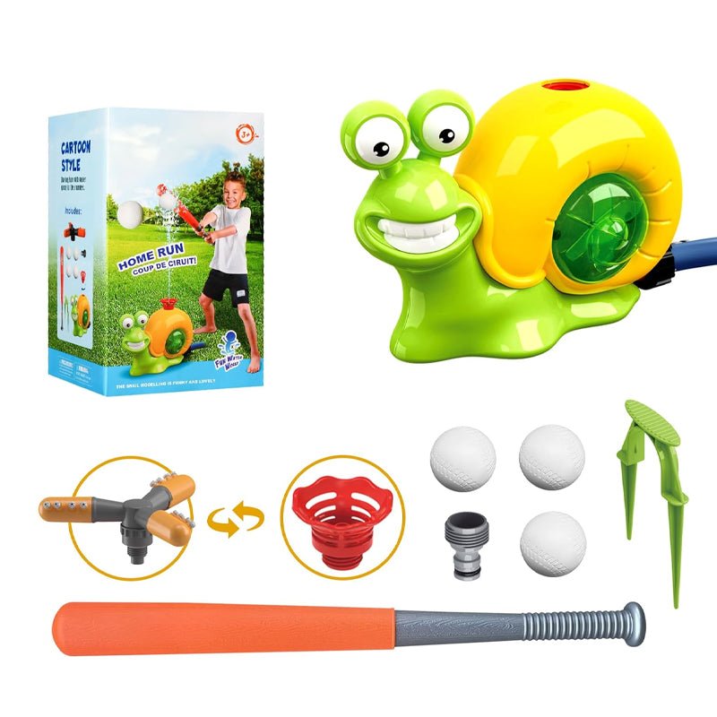 2 - in - 1 Water Baseball Sprinkler Toy with Rotating Head for Kids - Babies Mall