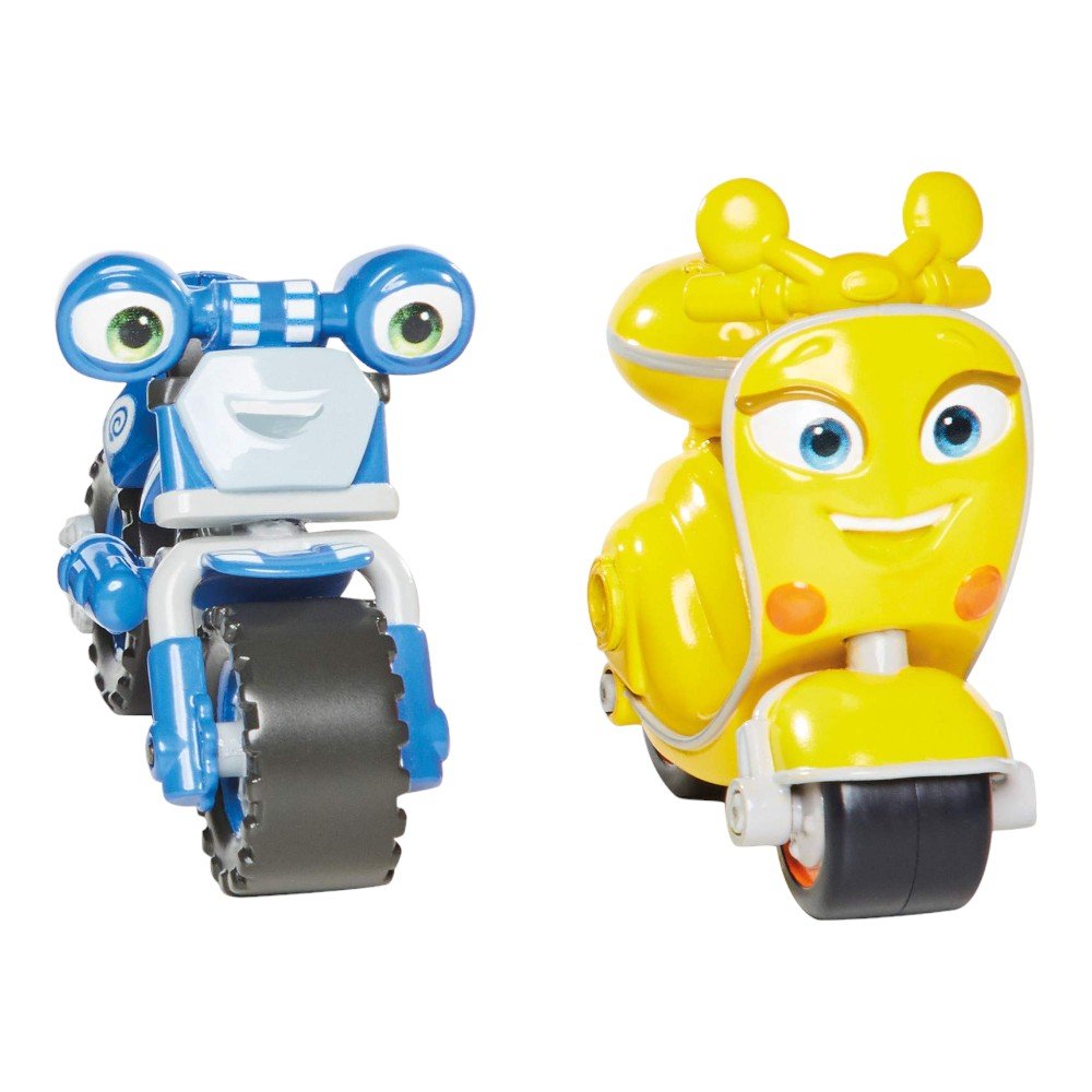 2 Pack Motorcycles Yellow & Blue Mini Figures Toy Vehicles for Kids 3+ - Babies Mall