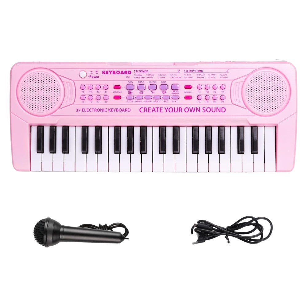 37 - Key Kids Electronic Piano Portable Music Keyboard Rhythms & Sounds - Babies Mall